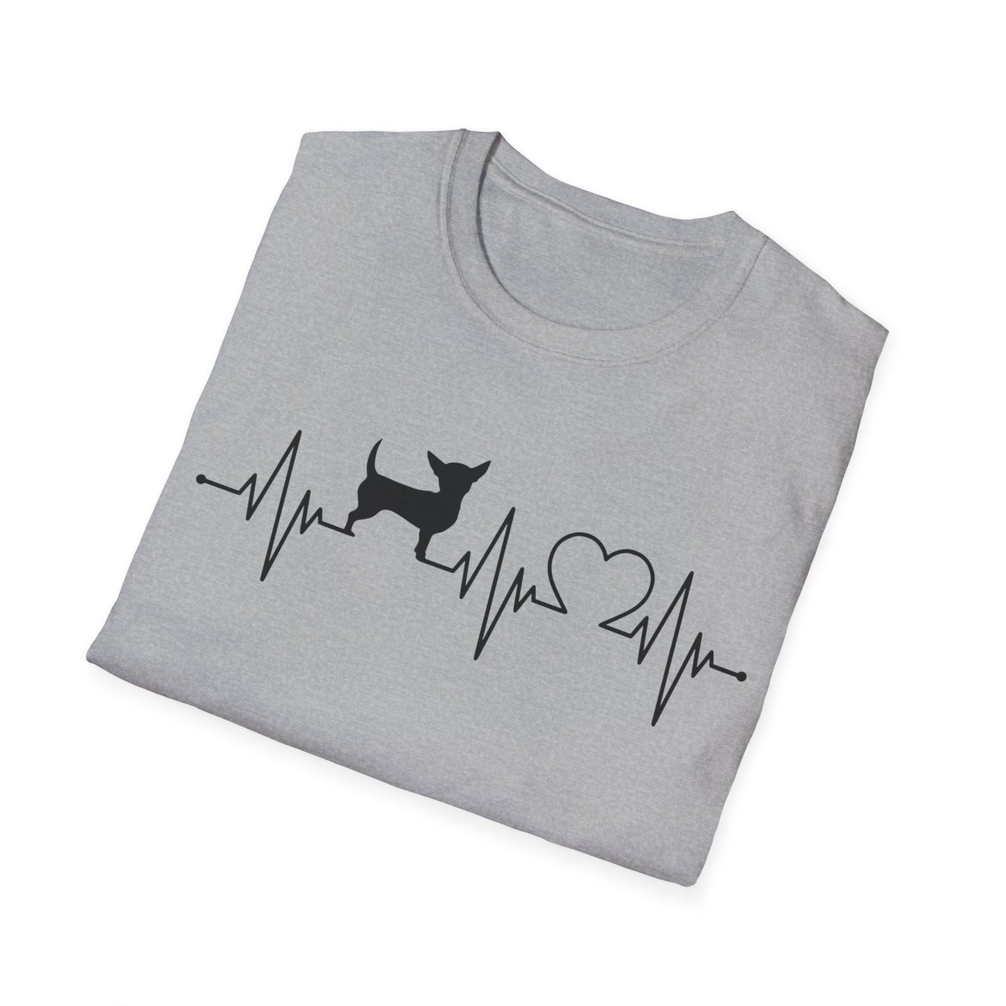 Chihuahua T Shirt – Heartbeat Design – Unisex Fit