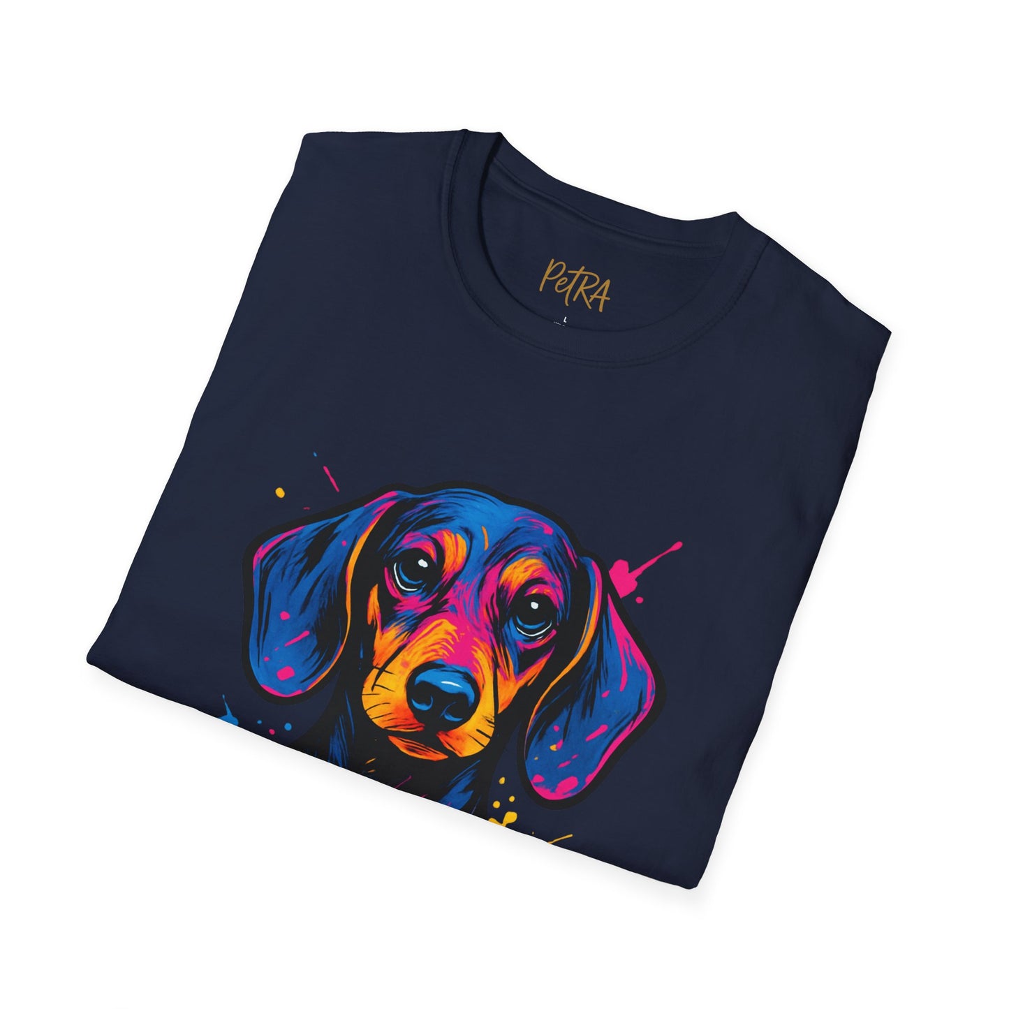 Dachshund T Shirt – Neo Pop Art Head Portrait – Unisex Fit