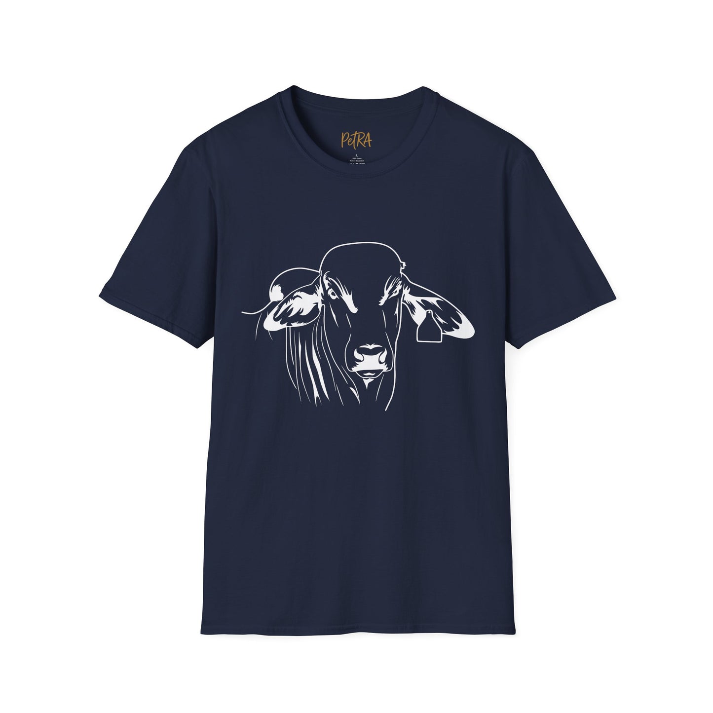 Brahman Tee – Minimal Line Art Cattle Design – Unisex Fit