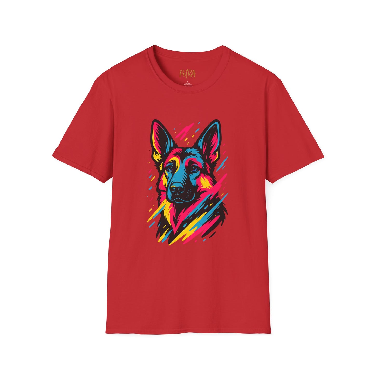 German Shepherd T Shirt – Neo Pop Art Portrait – Unisex Fit