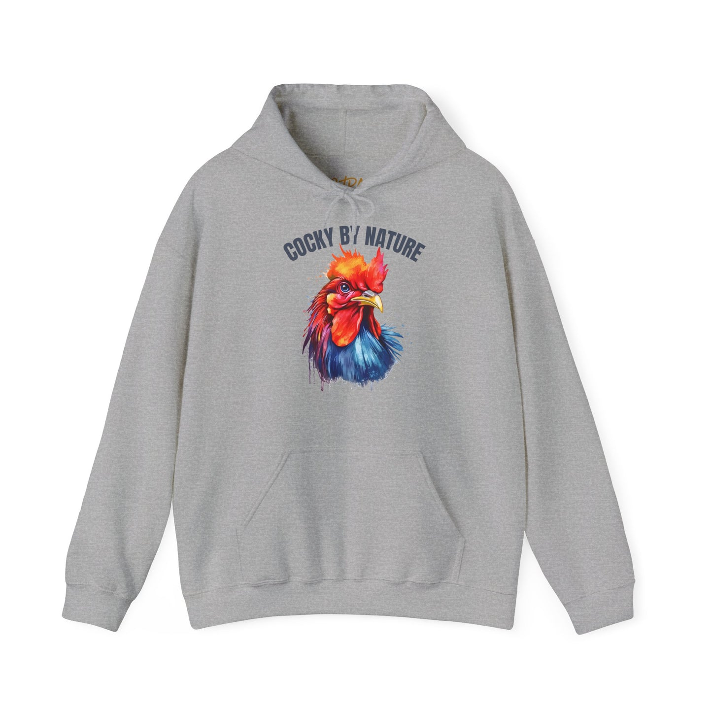 Rooster Hoodie – 'Cocky by Nature' Bold Color Design – Unisex Fit