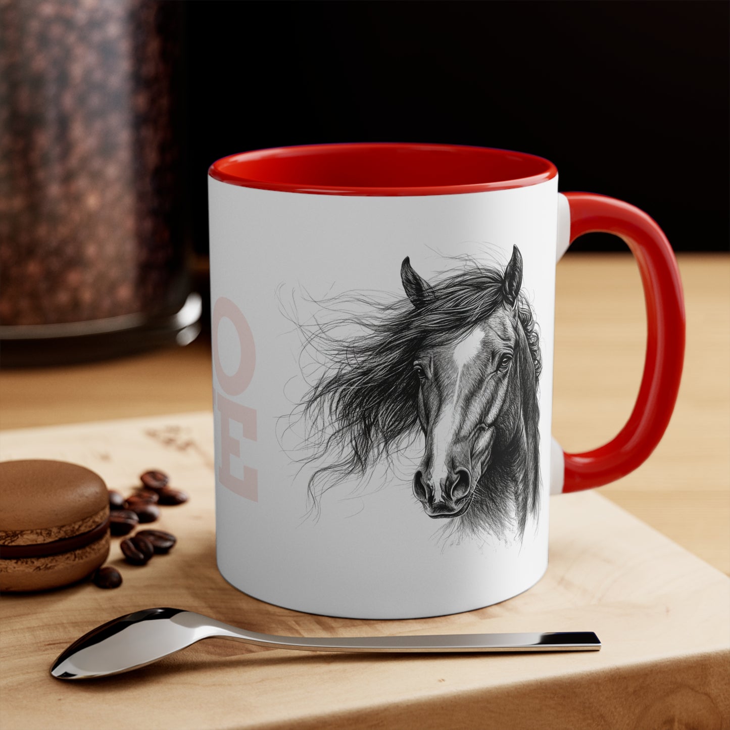 LOVE Horse Mug – Soft Script & Sketch Design – 11oz
