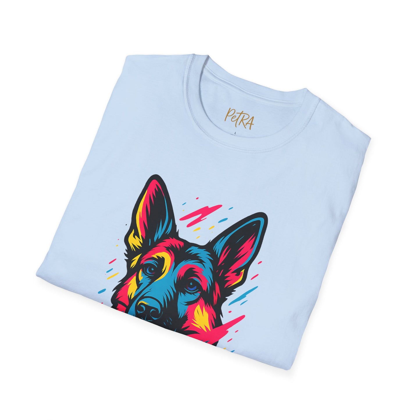 German Shepherd T Shirt – Neo Pop Art Portrait – Unisex Fit