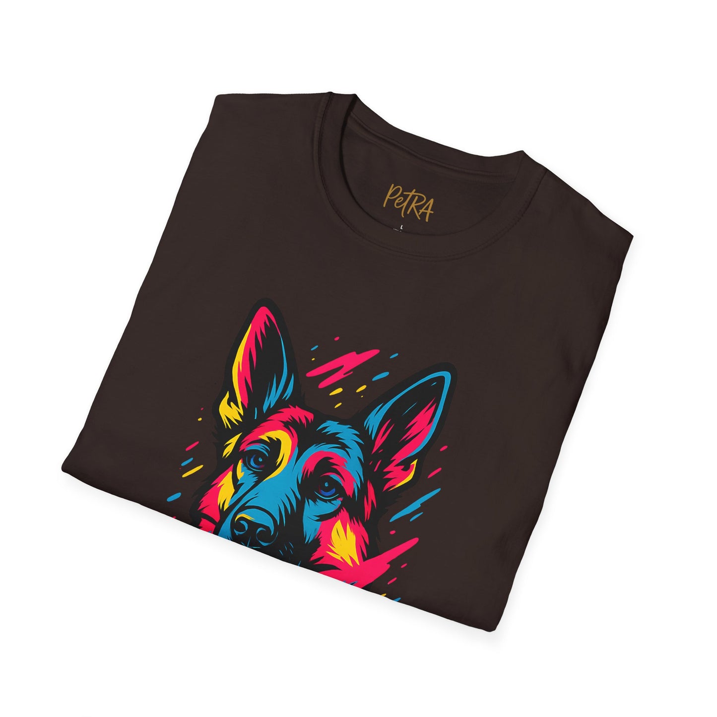 German Shepherd T Shirt – Neo Pop Art Portrait – Unisex Fit