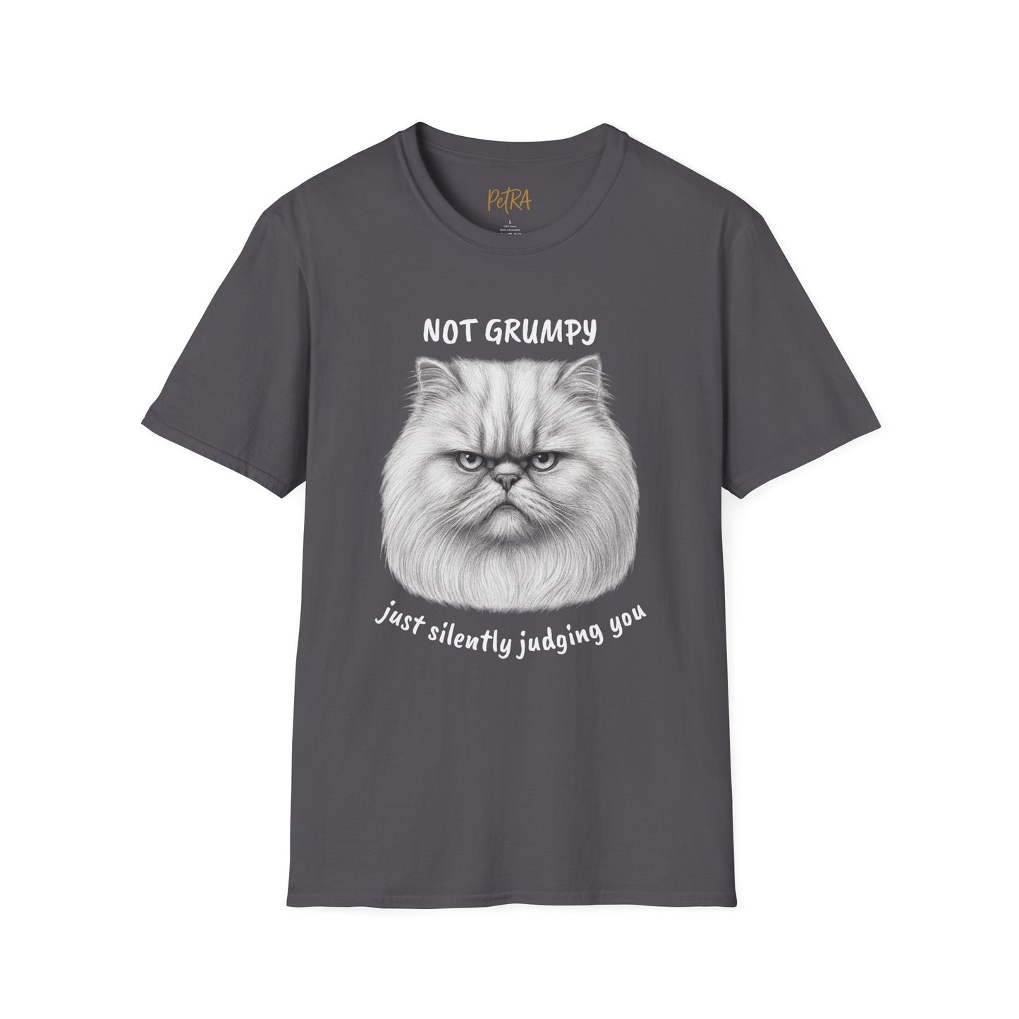Persian Cat Tee – 'Not Grumpy, Just Judging' Quote – Unisex Fit