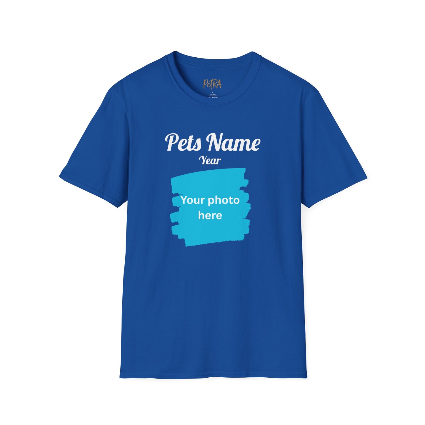 Custom Pet Photo T Shirt – Basic Upload & Text – Unisex Fit