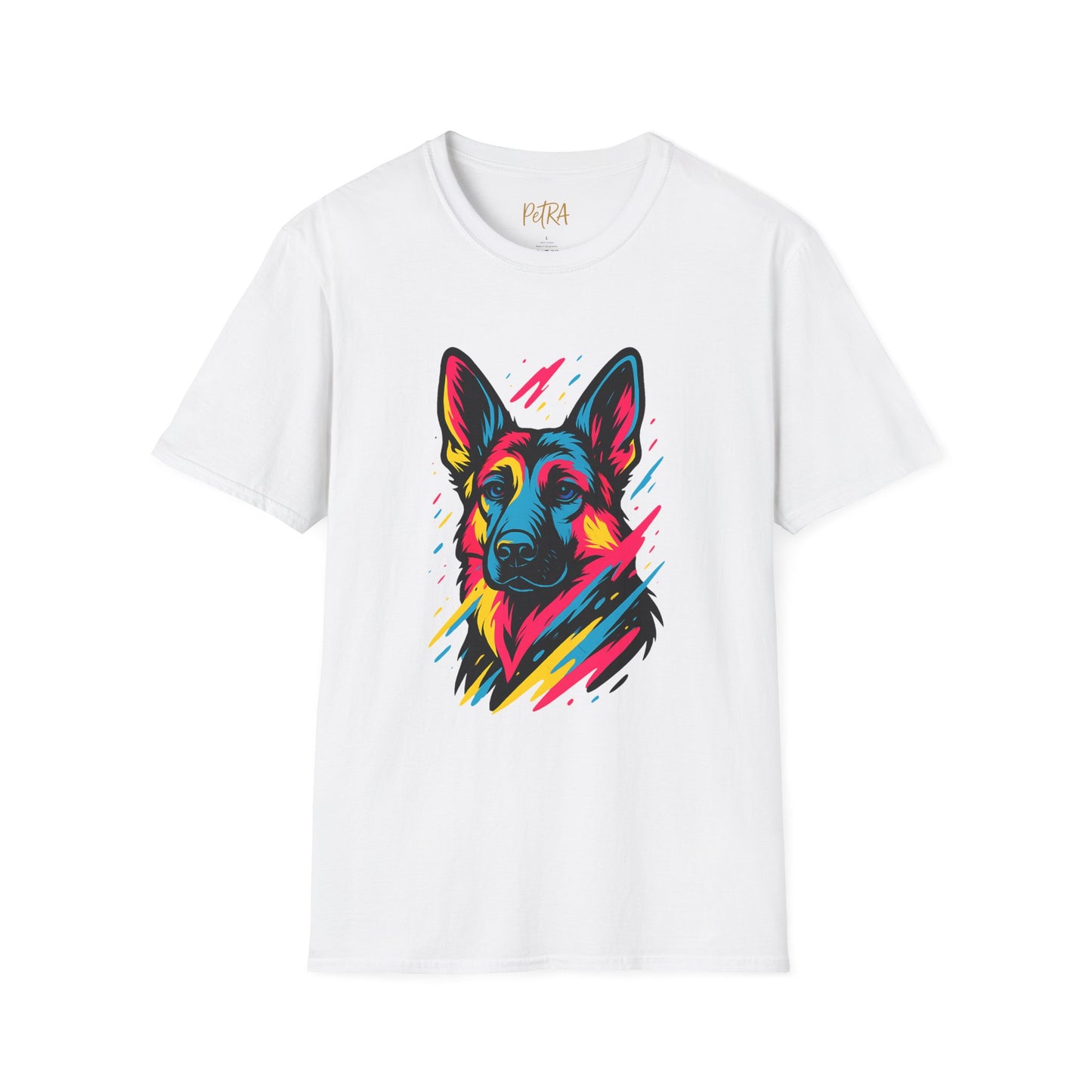 German Shepherd T Shirt – Neo Pop Art Portrait – Unisex Fit