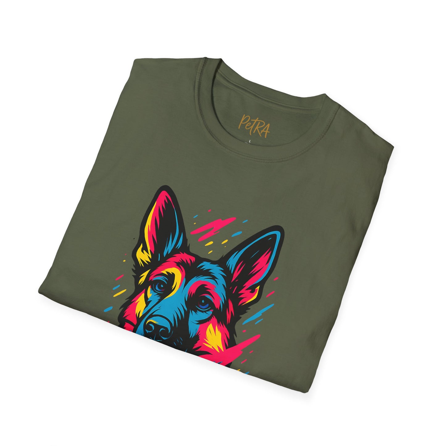 German Shepherd T Shirt – Neo Pop Art Portrait – Unisex Fit