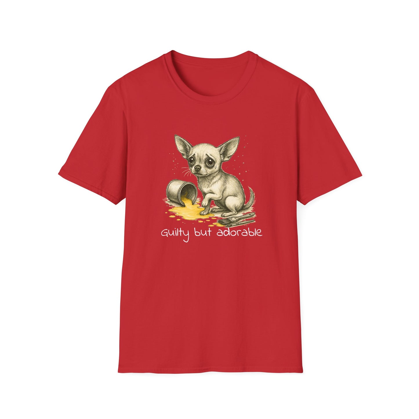 Chihuahua T Shirt – Spilled Paint Design – Unisex Fit