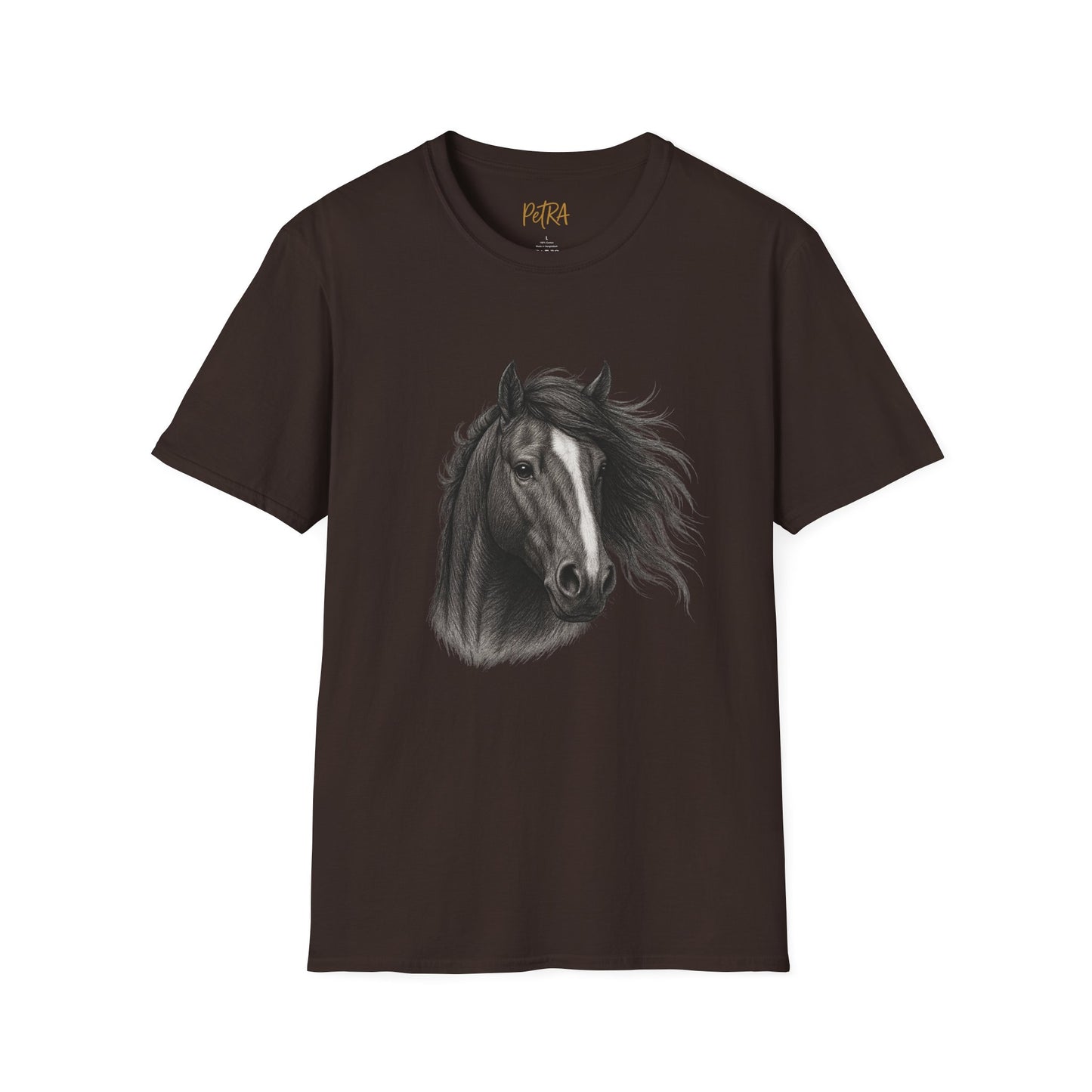 Horse Portrait Tee – Detailed Pencil Sketch Design – Unisex Fit