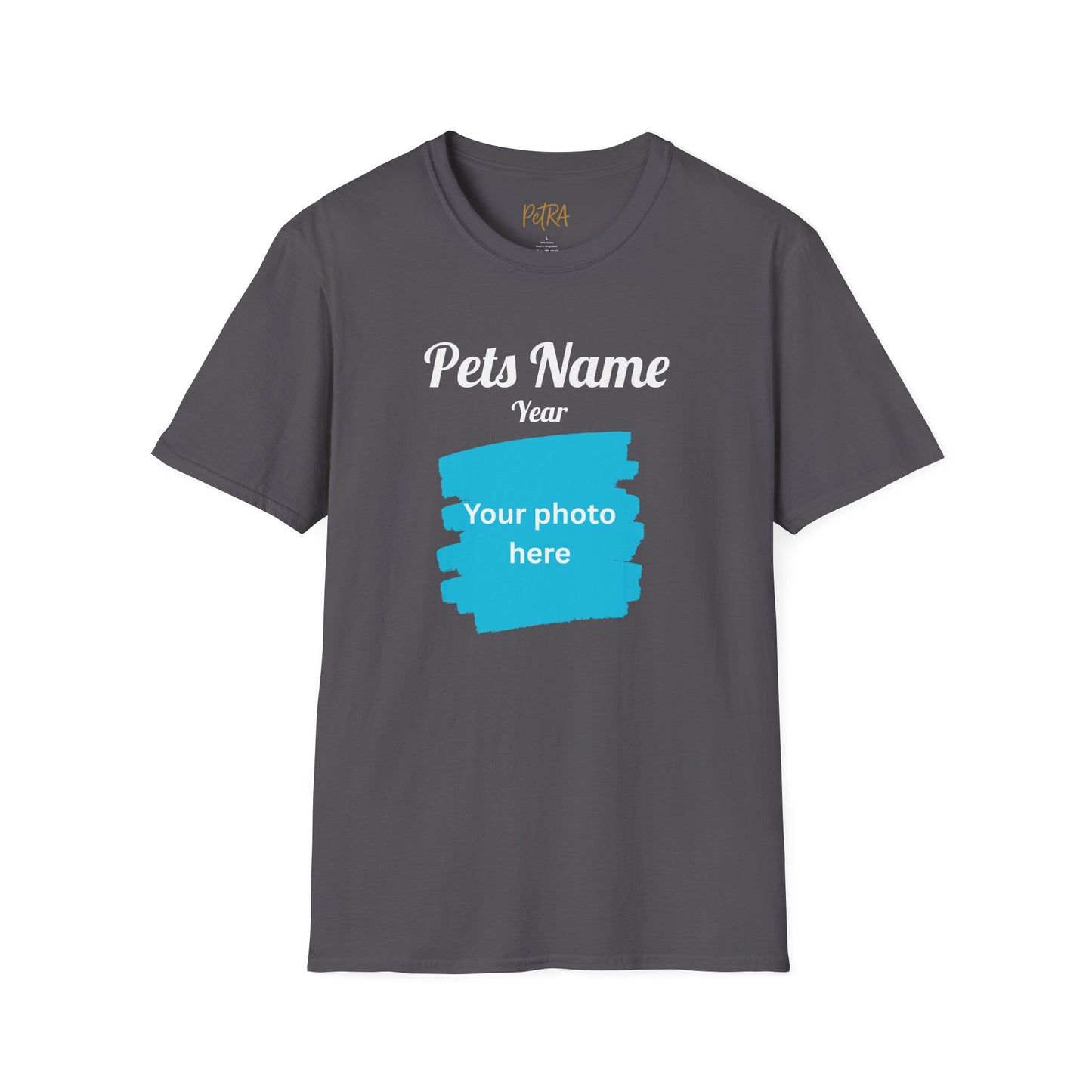 Custom Pet Photo T Shirt – Basic Upload & Text – Unisex Fit