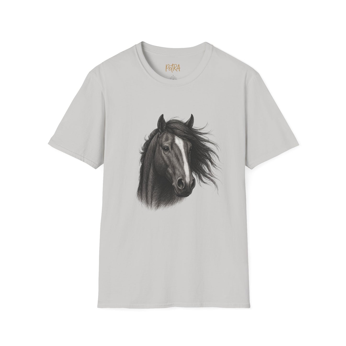 Horse Portrait Tee – Detailed Pencil Sketch Design – Unisex Fit