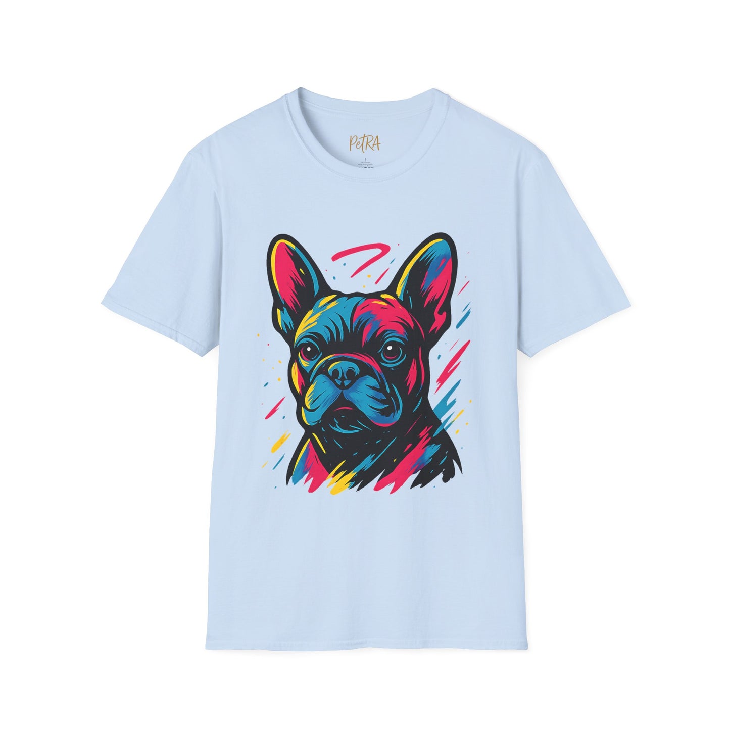 French Bulldog T Shirt – Neon Pop Art Portrait – Unisex Fit