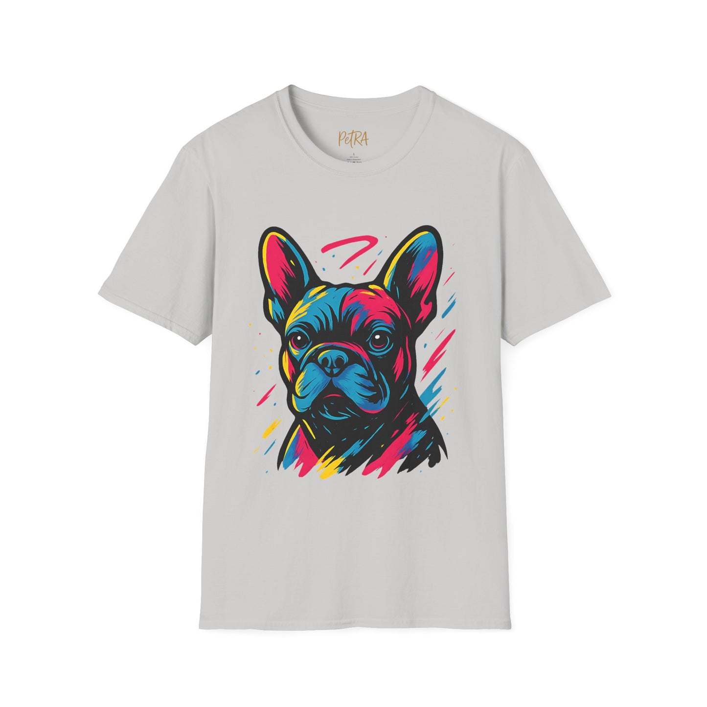 French Bulldog T Shirt – Neon Pop Art Portrait – Unisex Fit