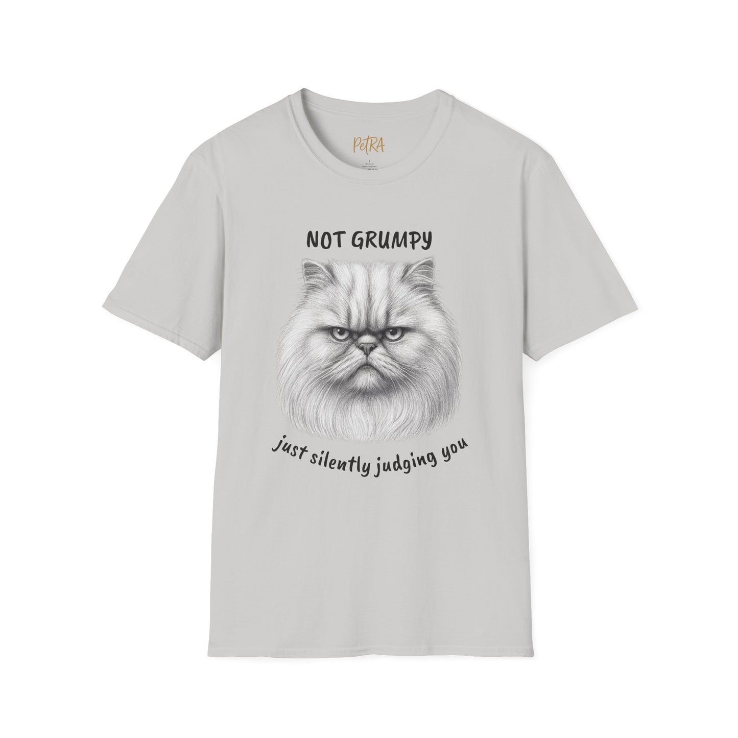 Persian Cat Tee – 'Not Grumpy, Just Judging' Quote – Unisex Fit