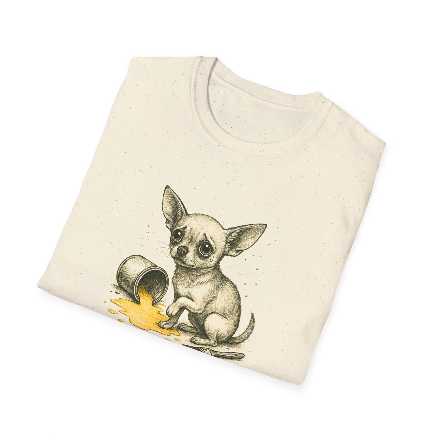 Chihuahua T Shirt – Spilled Paint Design – Unisex Fit