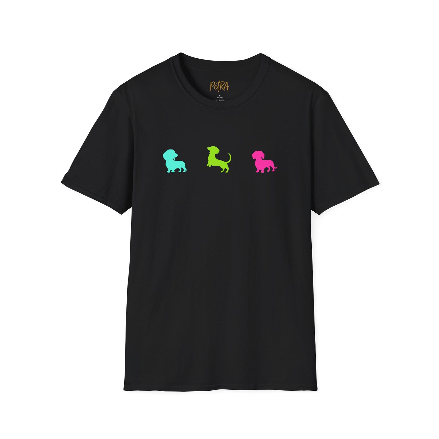 Dachshund T Shirt – Colorful Silhouette Design – Unisex Fit