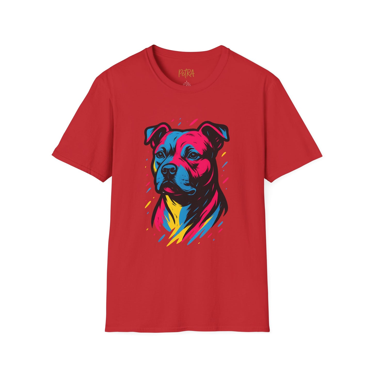 Staffy T Shirt – Neo Pop Art Portrait – Unisex Fit