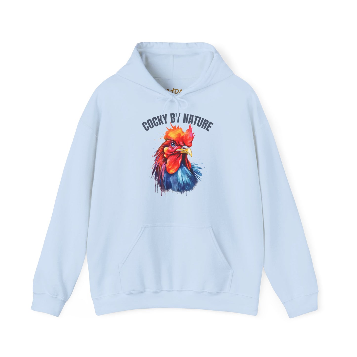 Rooster Hoodie – 'Cocky by Nature' Bold Color Design – Unisex Fit