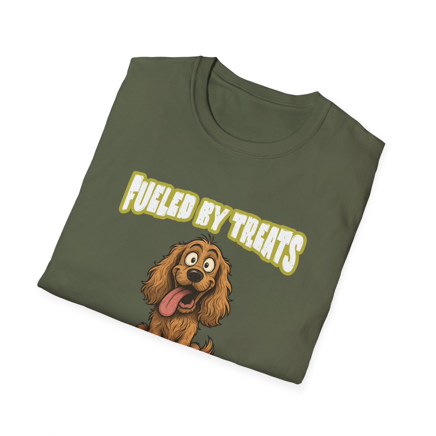 Cocker Spaniel T Shirt – 'Fueled by Treats & Poor Decisions' Cartoon Design – Unisex Fit