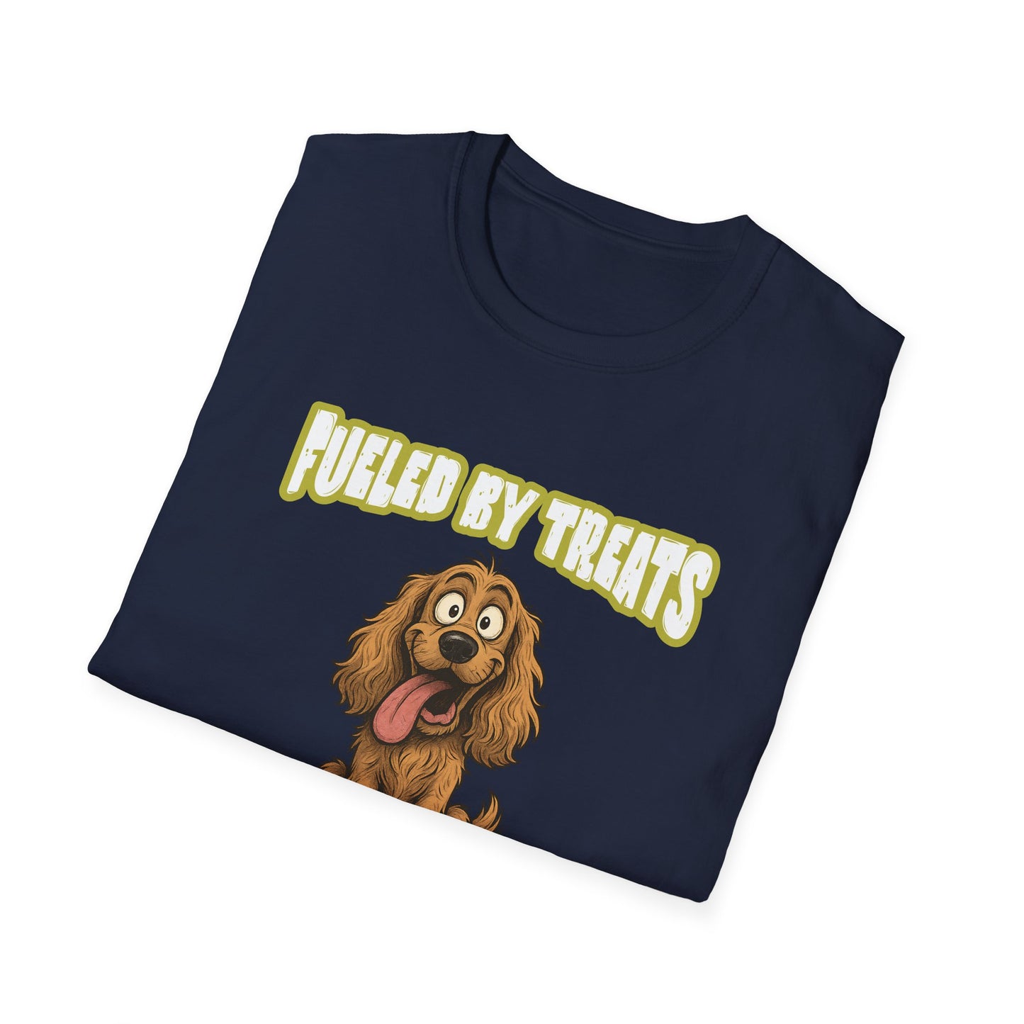 Cocker Spaniel T Shirt – 'Fueled by Treats & Poor Decisions' Cartoon Design – Unisex Fit