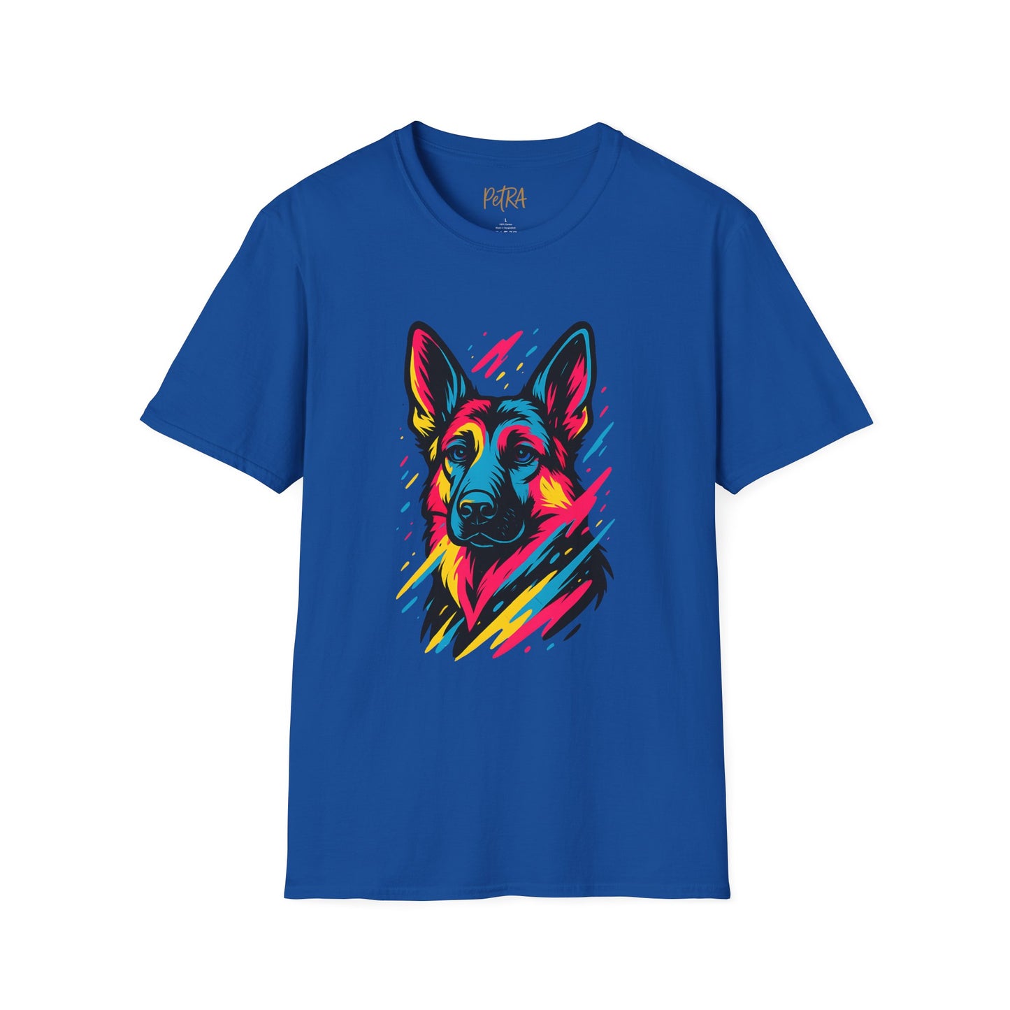 German Shepherd T Shirt – Neo Pop Art Portrait – Unisex Fit