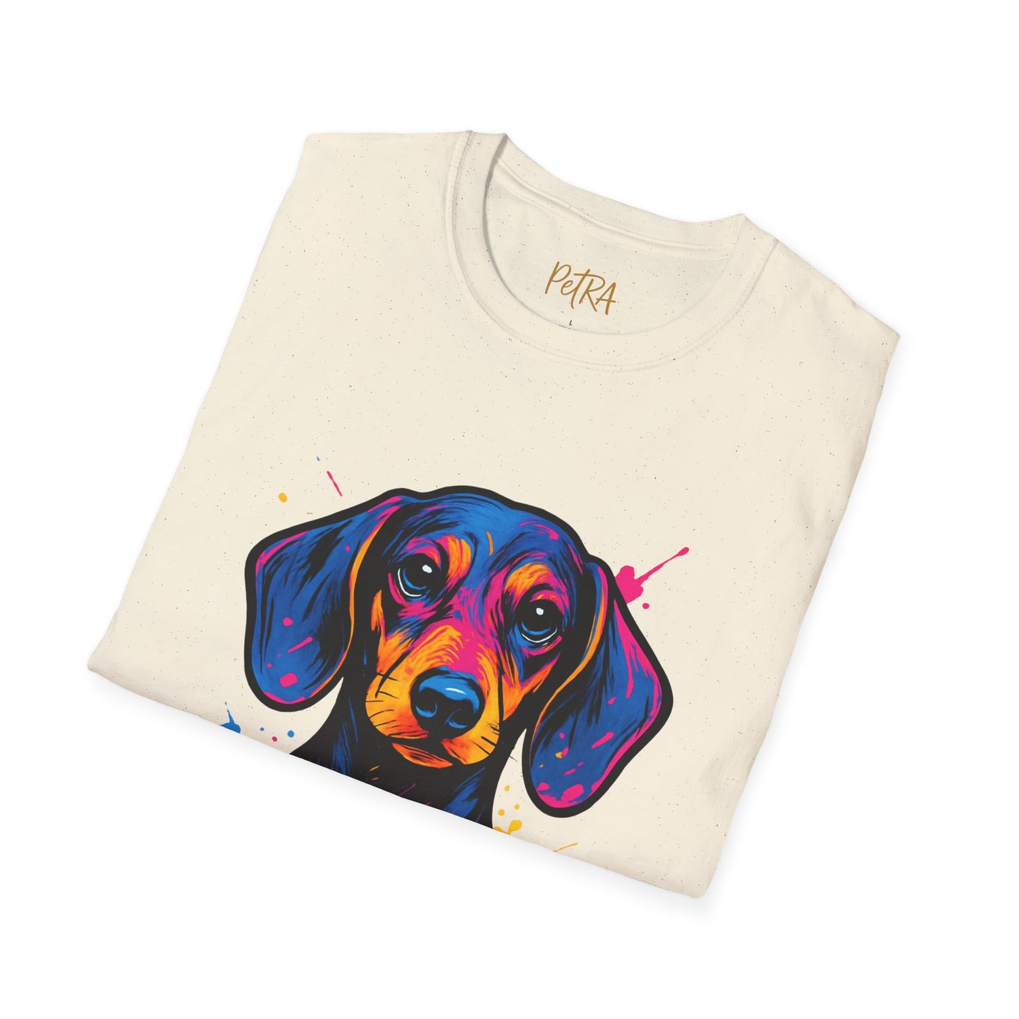 Dachshund T Shirt – Neo Pop Art Head Portrait – Unisex Fit