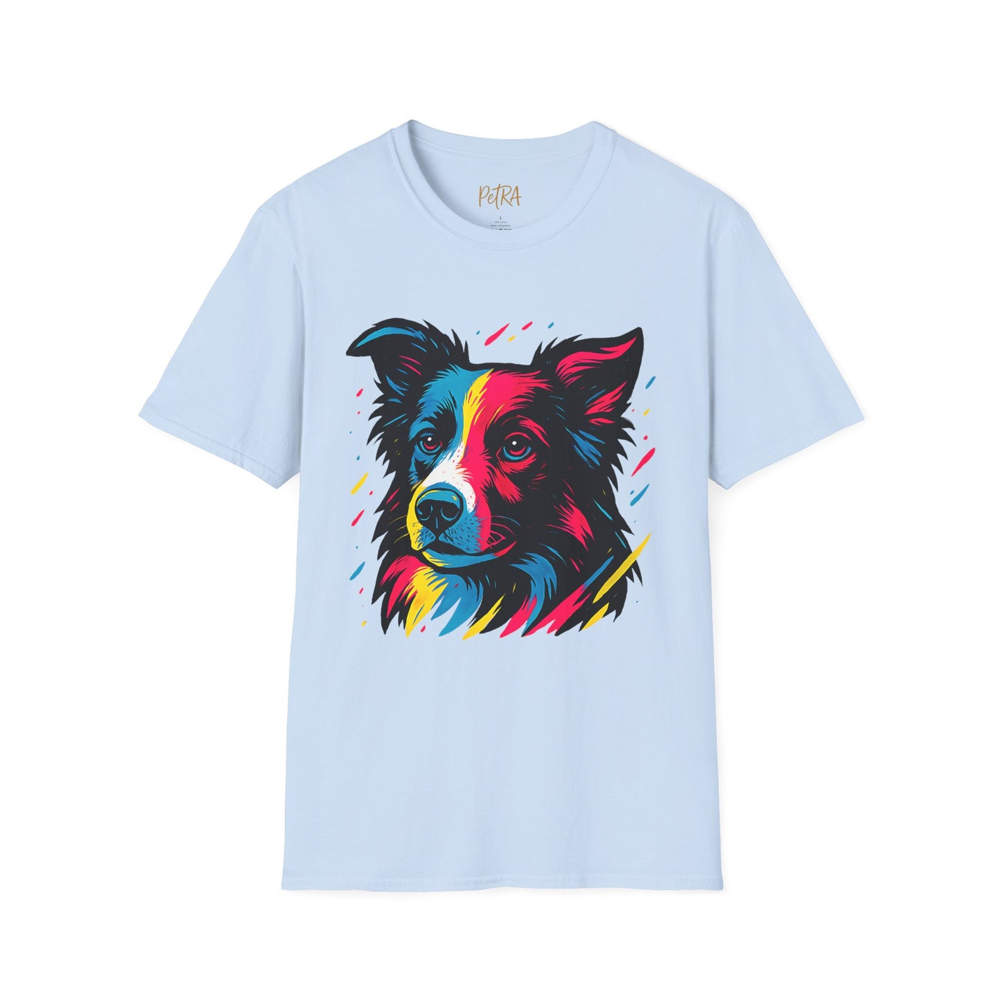 Border Collie T Shirt – Neo Pop Art Portrait – Unisex Fit