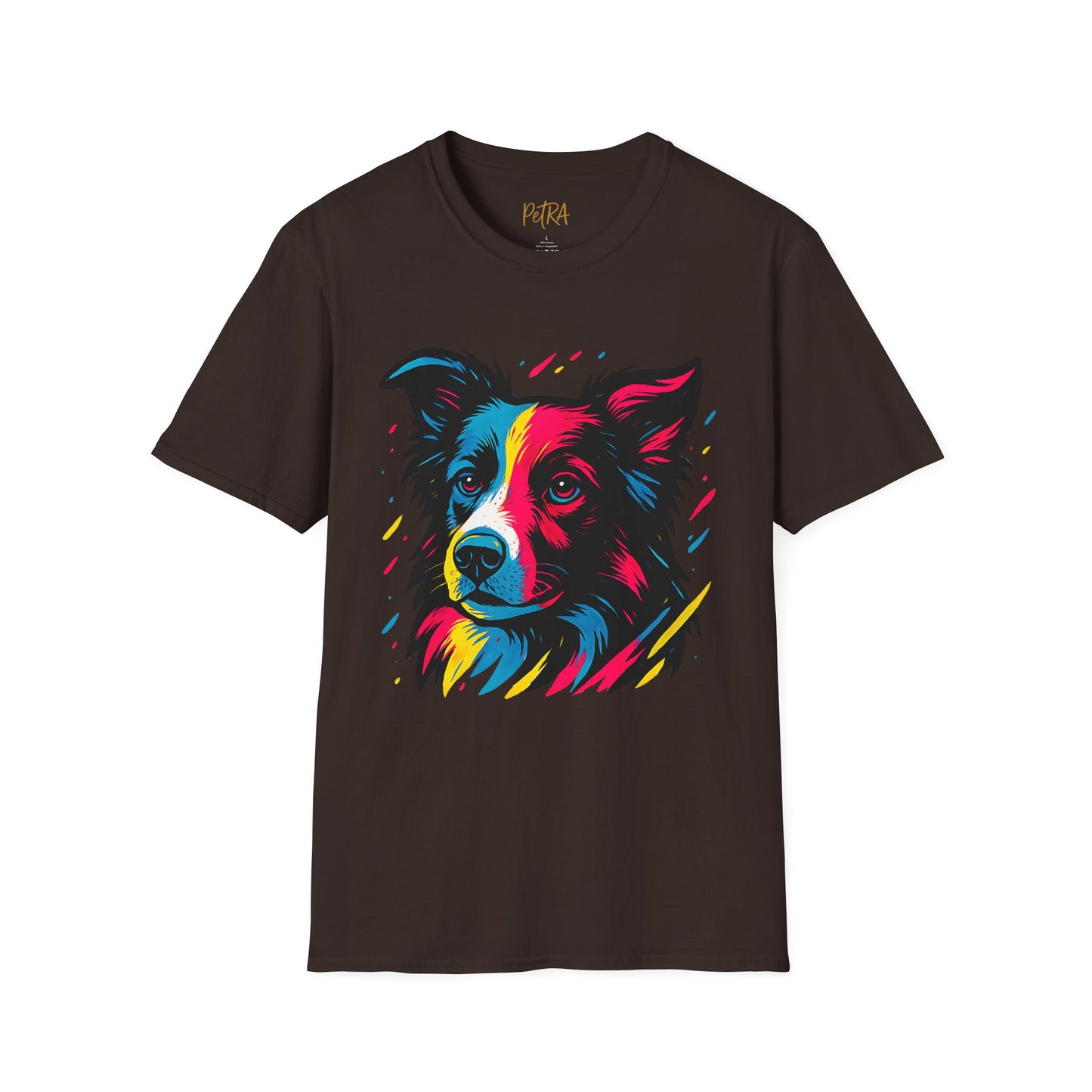 Border Collie T Shirt – Neo Pop Art Portrait – Unisex Fit