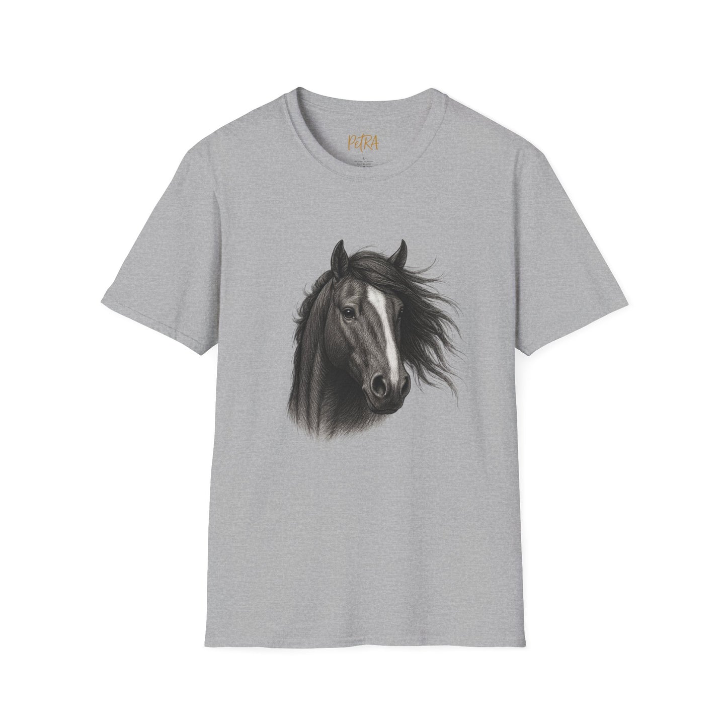 Horse Portrait Tee – Detailed Pencil Sketch Design – Unisex Fit