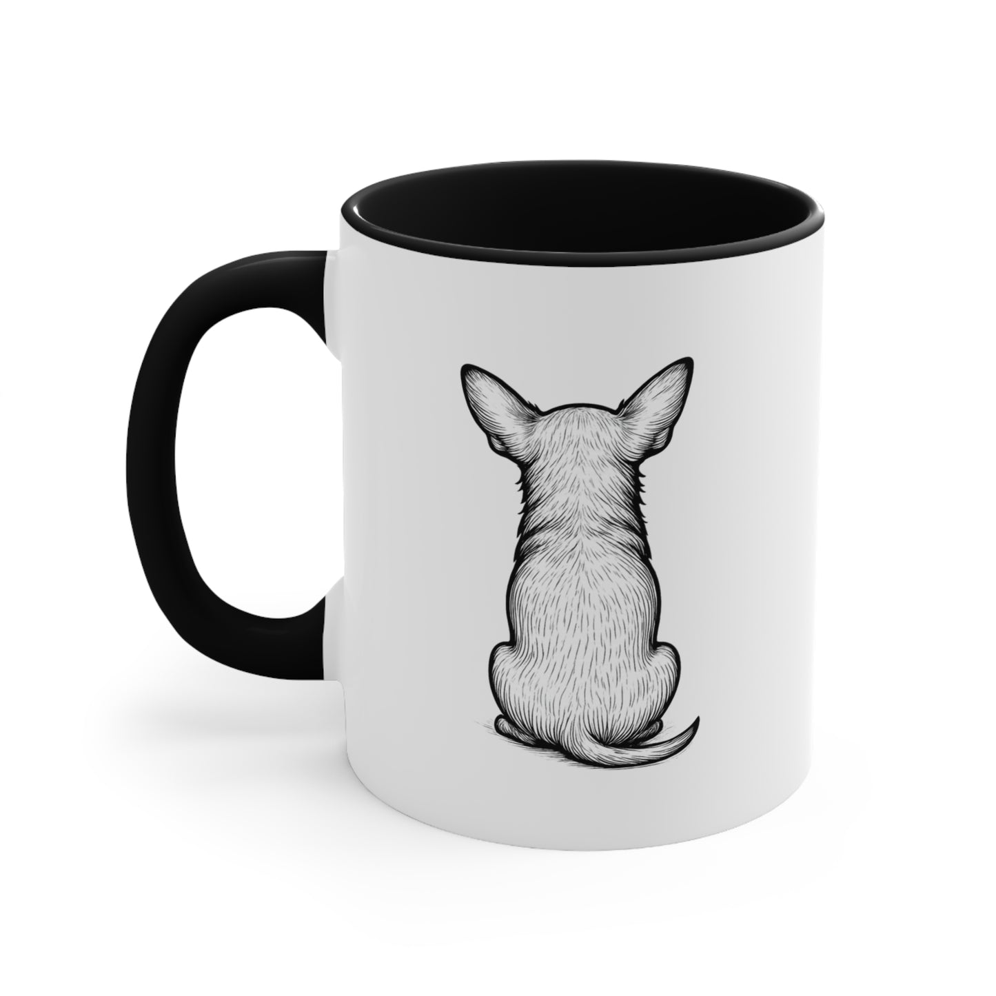 Chihuahua Mug – 'Dramatic AF' Sketch Design – 11oz Accent