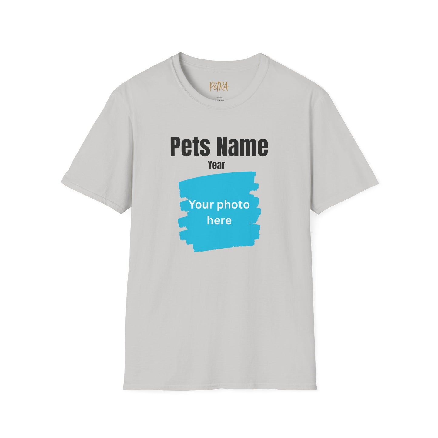 Custom Pet Photo T Shirt – Basic Upload & Text – Unisex Fit