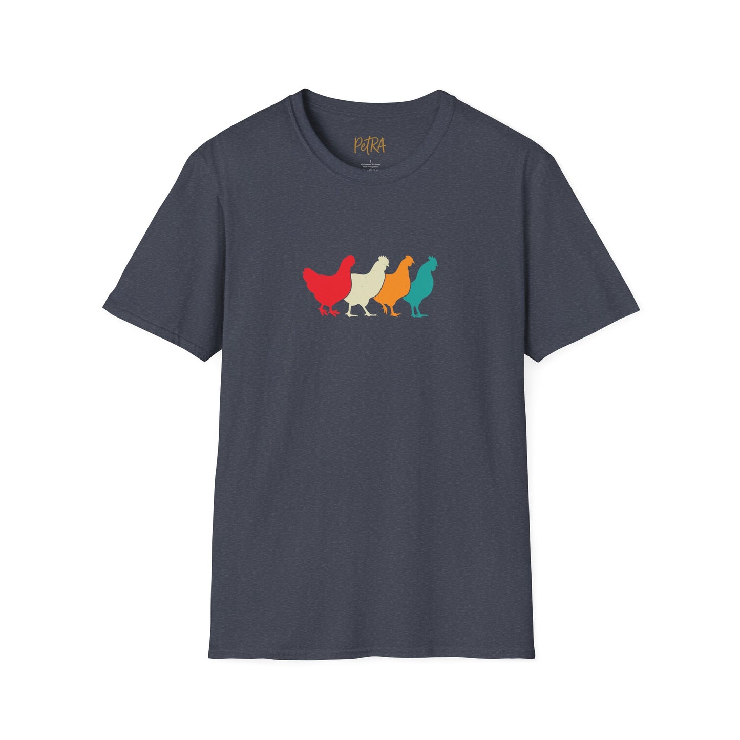 Chicken Parade Tee – Retro Silhouette Farm Design – Unisex Fit