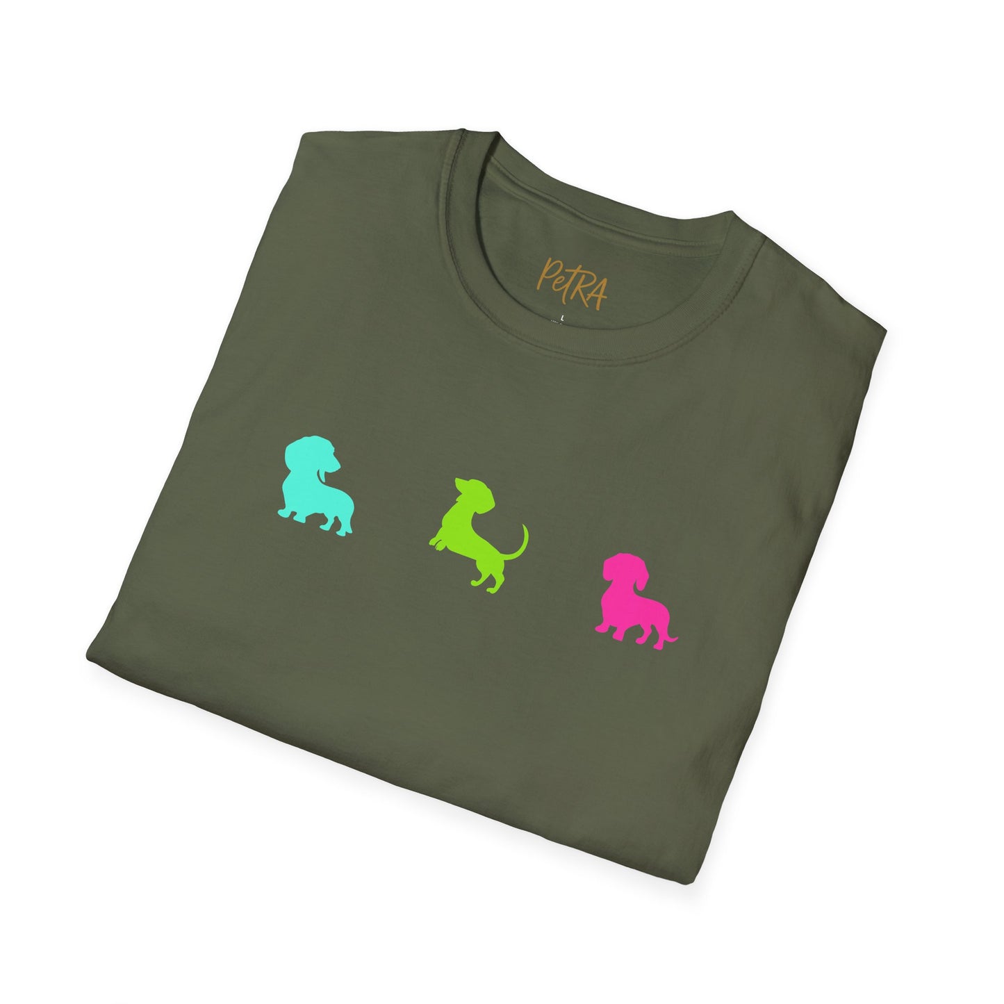 Dachshund T Shirt – Colorful Silhouette Design – Unisex Fit