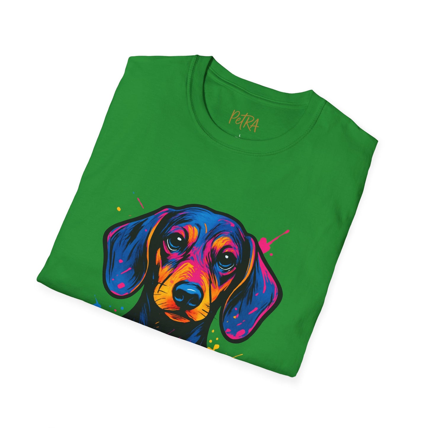 Dachshund T Shirt – Neo Pop Art Head Portrait – Unisex Fit