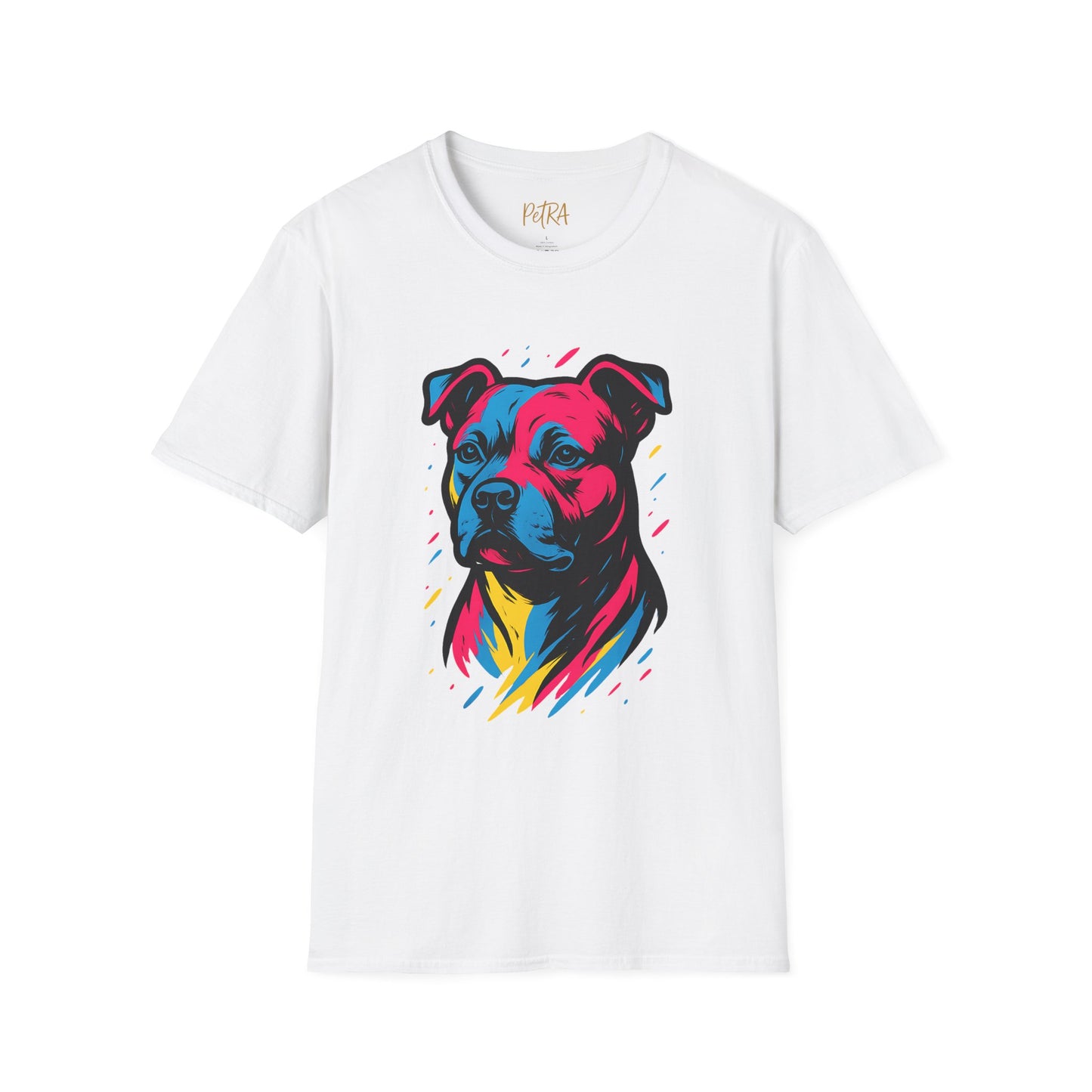 Staffy T Shirt – Neo Pop Art Portrait – Unisex Fit