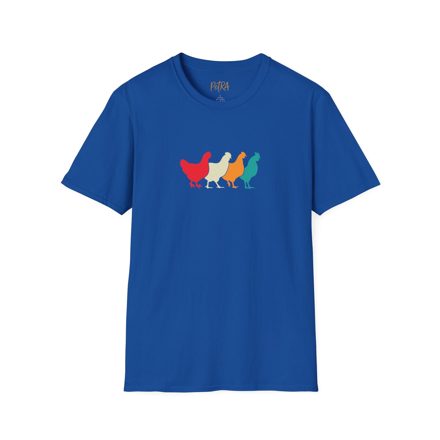 Chicken Parade Tee – Retro Silhouette Farm Design – Unisex Fit