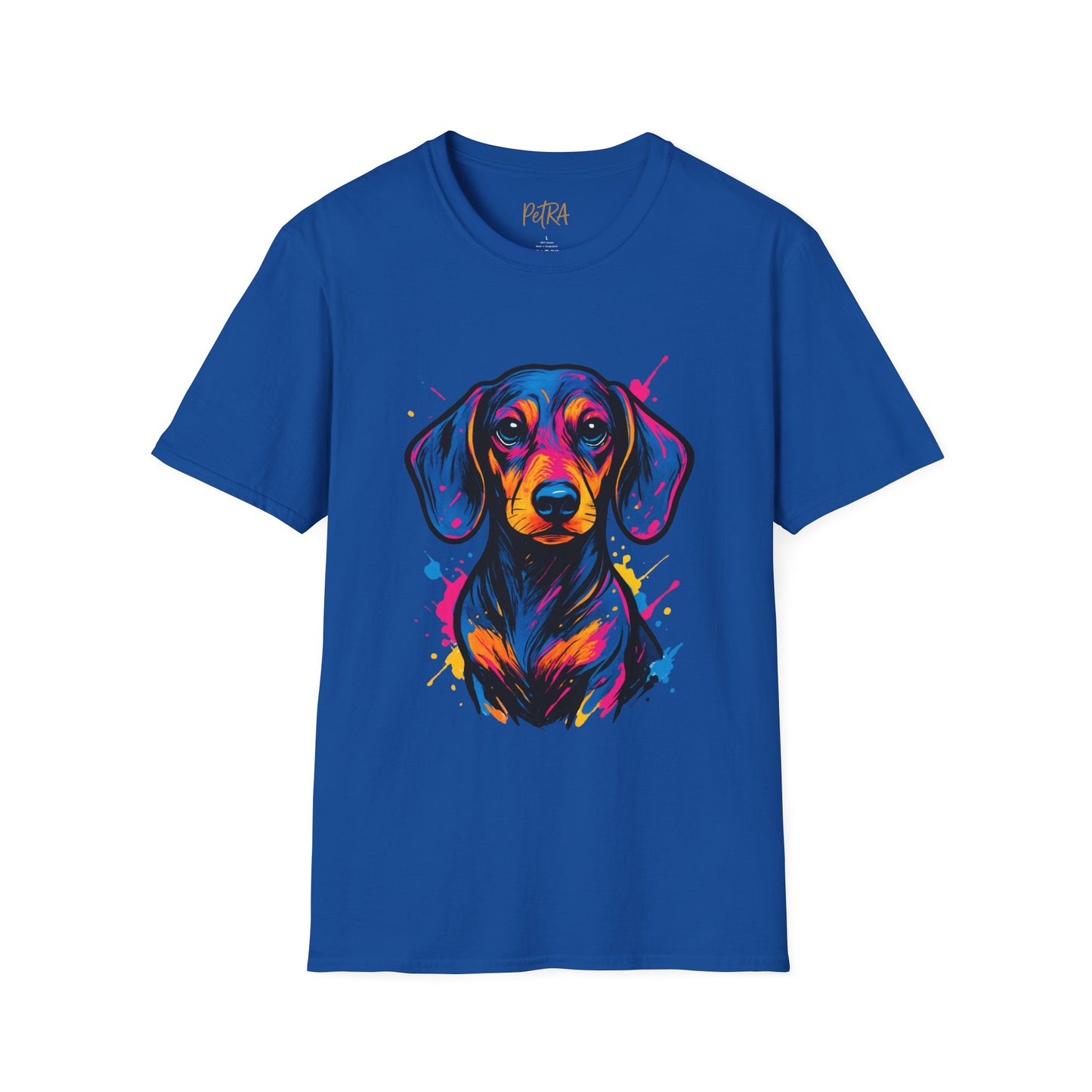 Dachshund T Shirt – Neo Pop Art Head Portrait – Unisex Fit