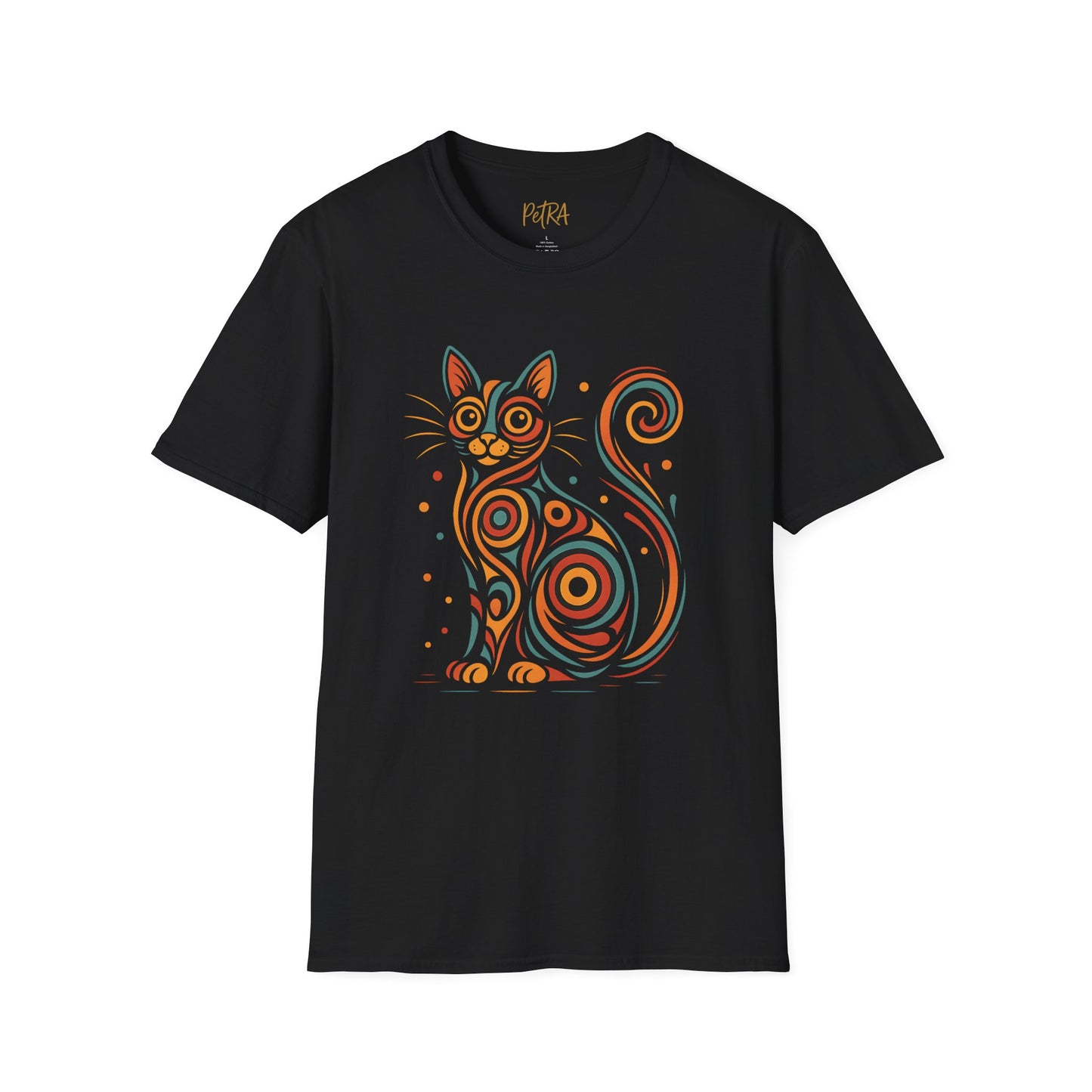 Cat T Shirt – Abstract Kaleidoscope Art – Unisex Fit