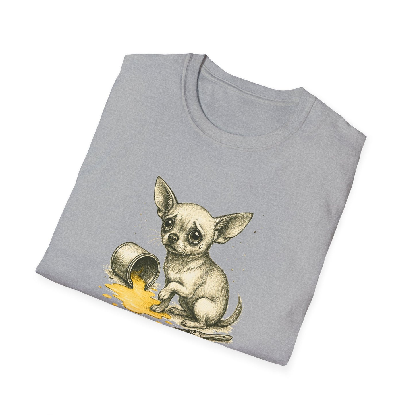 Chihuahua T Shirt – Spilled Paint Design – Unisex Fit