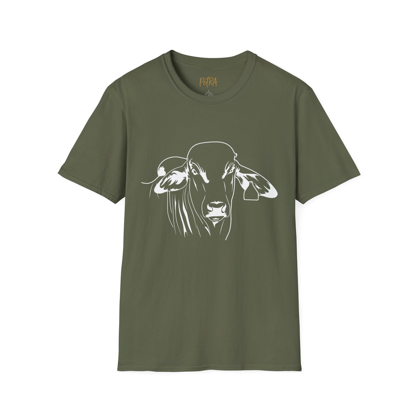 Brahman Tee – Minimal Line Art Cattle Design – Unisex Fit