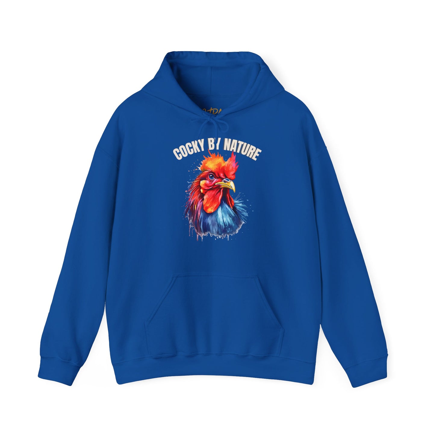 Rooster Hoodie – 'Cocky by Nature' Bold Color Design – Unisex Fit