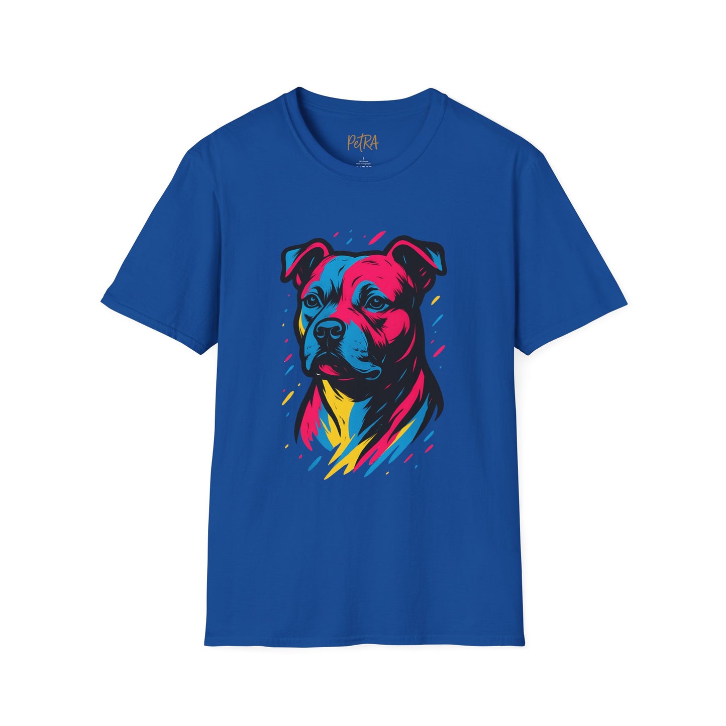 Staffy T Shirt – Neo Pop Art Portrait – Unisex Fit