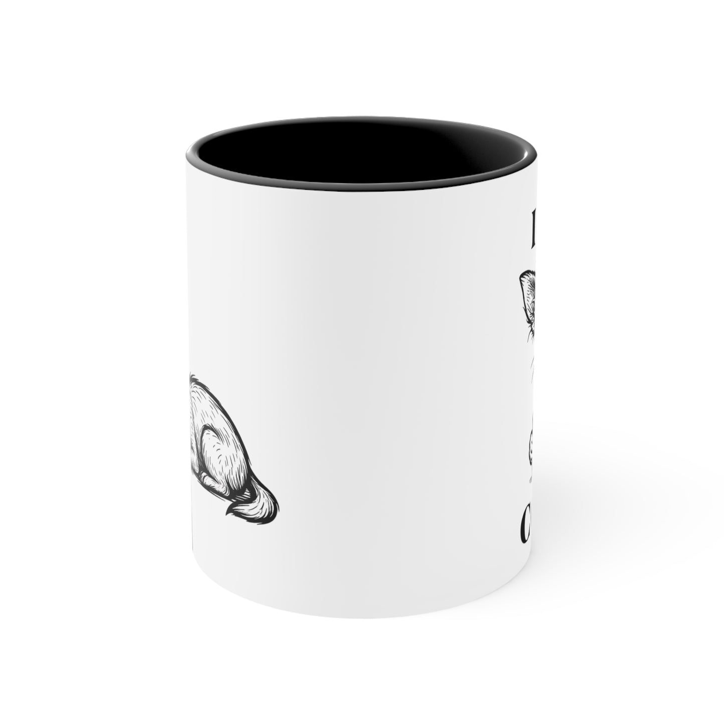 Chihuahua Mug – 'I Need Coffee' Frazzled Sketch – 11oz Accent