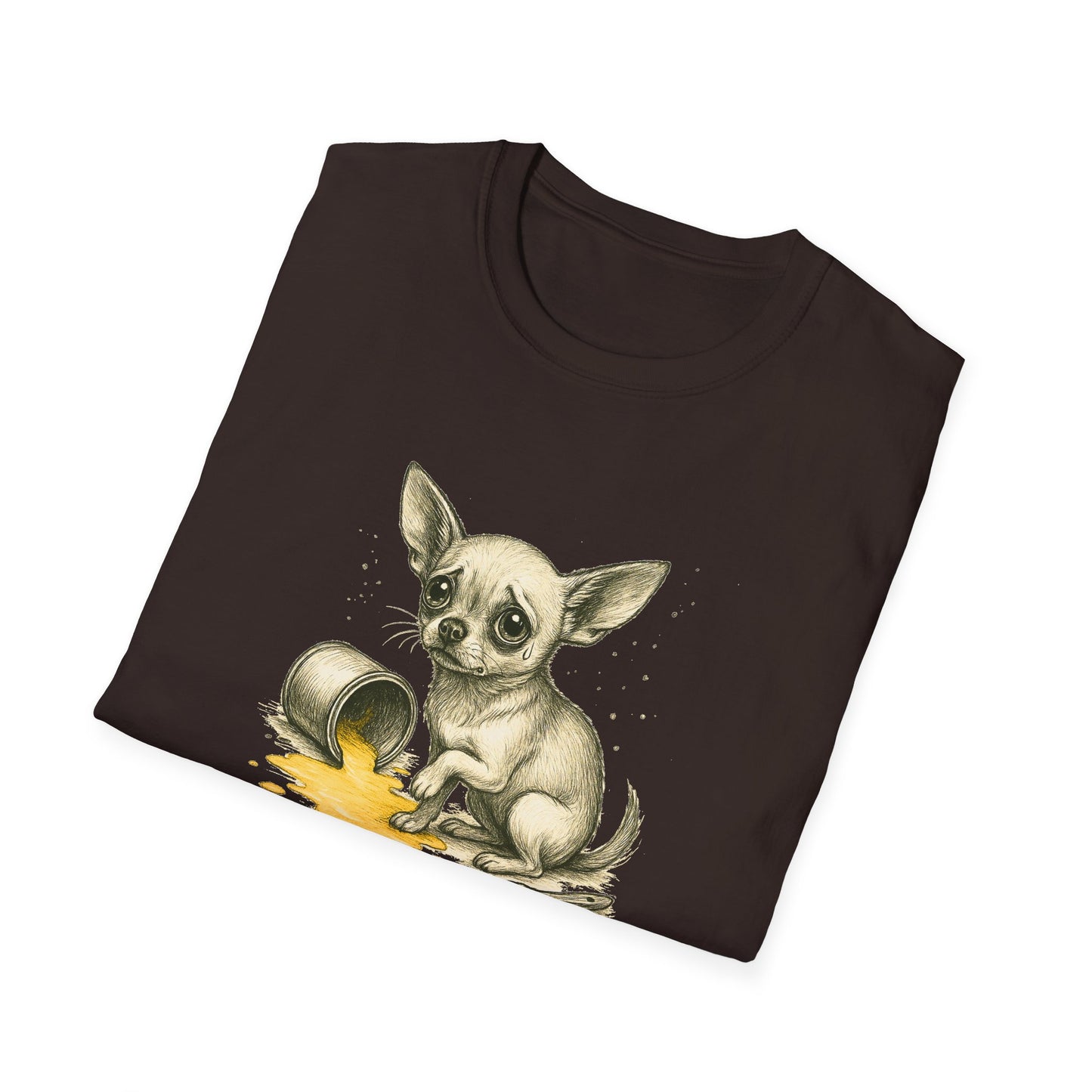 Chihuahua T Shirt – Spilled Paint Design – Unisex Fit