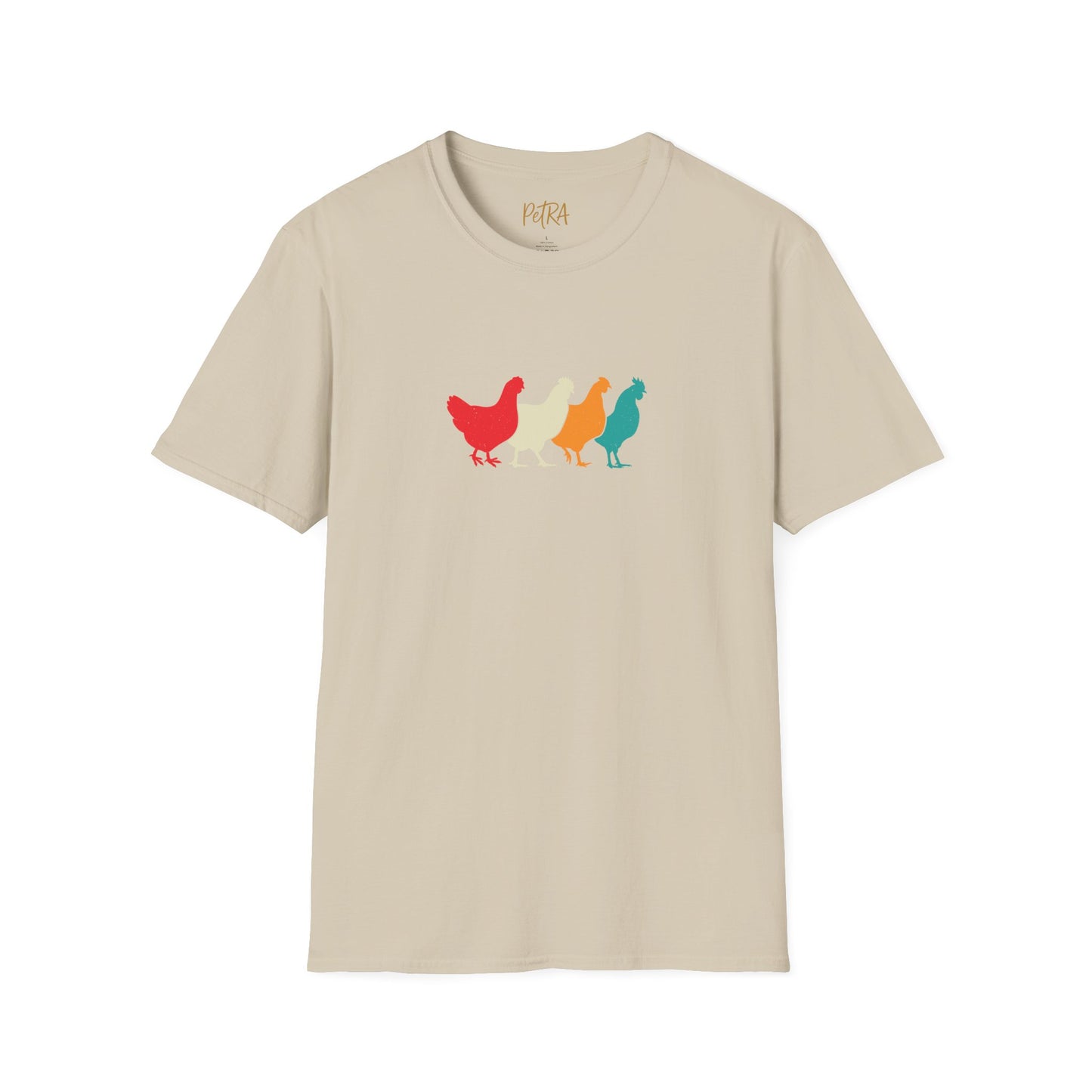 Chicken Parade Tee – Retro Silhouette Farm Design – Unisex Fit