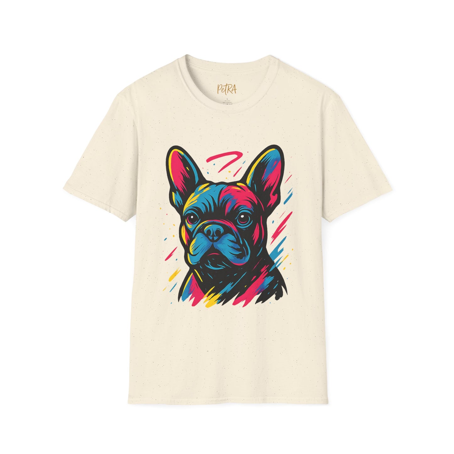 French Bulldog T Shirt – Neon Pop Art Portrait – Unisex Fit