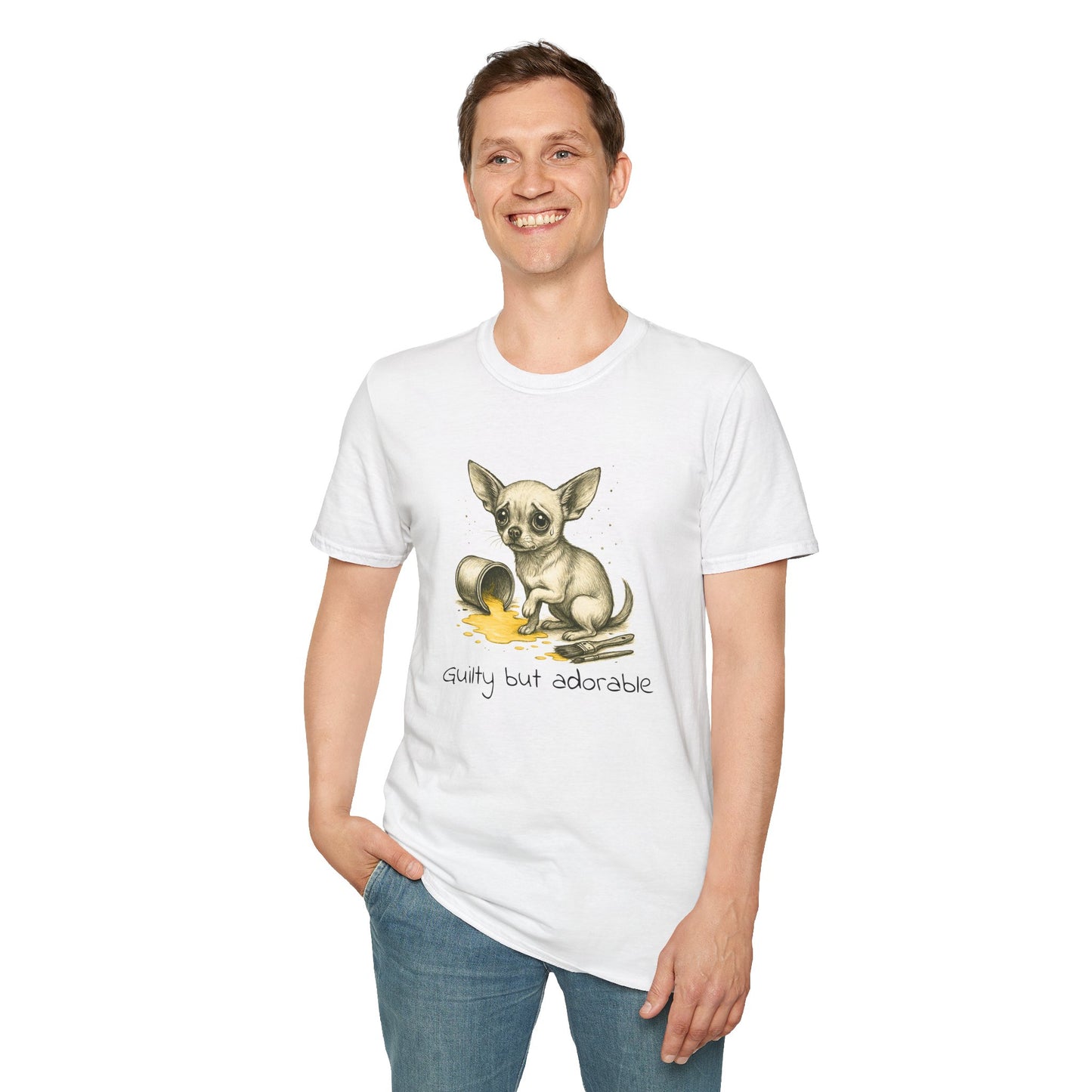 Chihuahua T Shirt – Spilled Paint Design – Unisex Fit