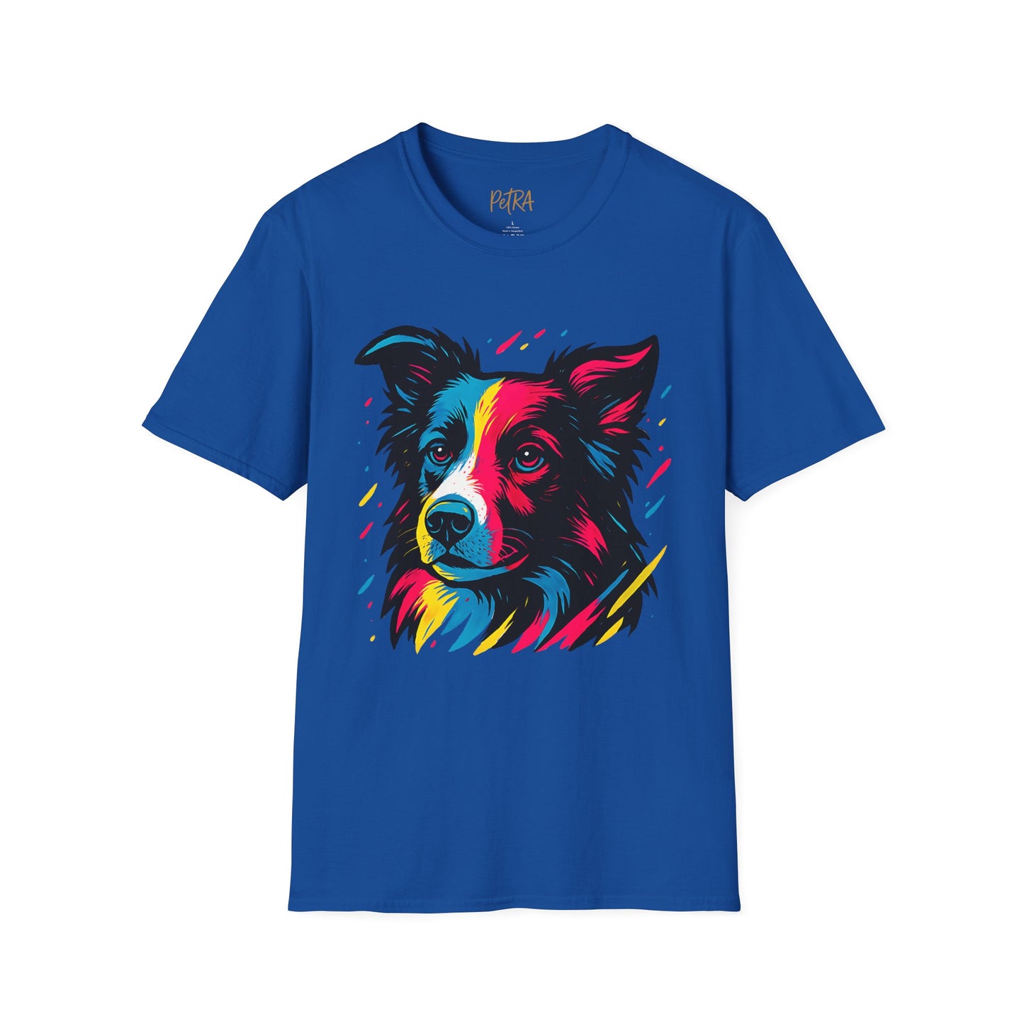 Border Collie T Shirt – Neo Pop Art Portrait – Unisex Fit