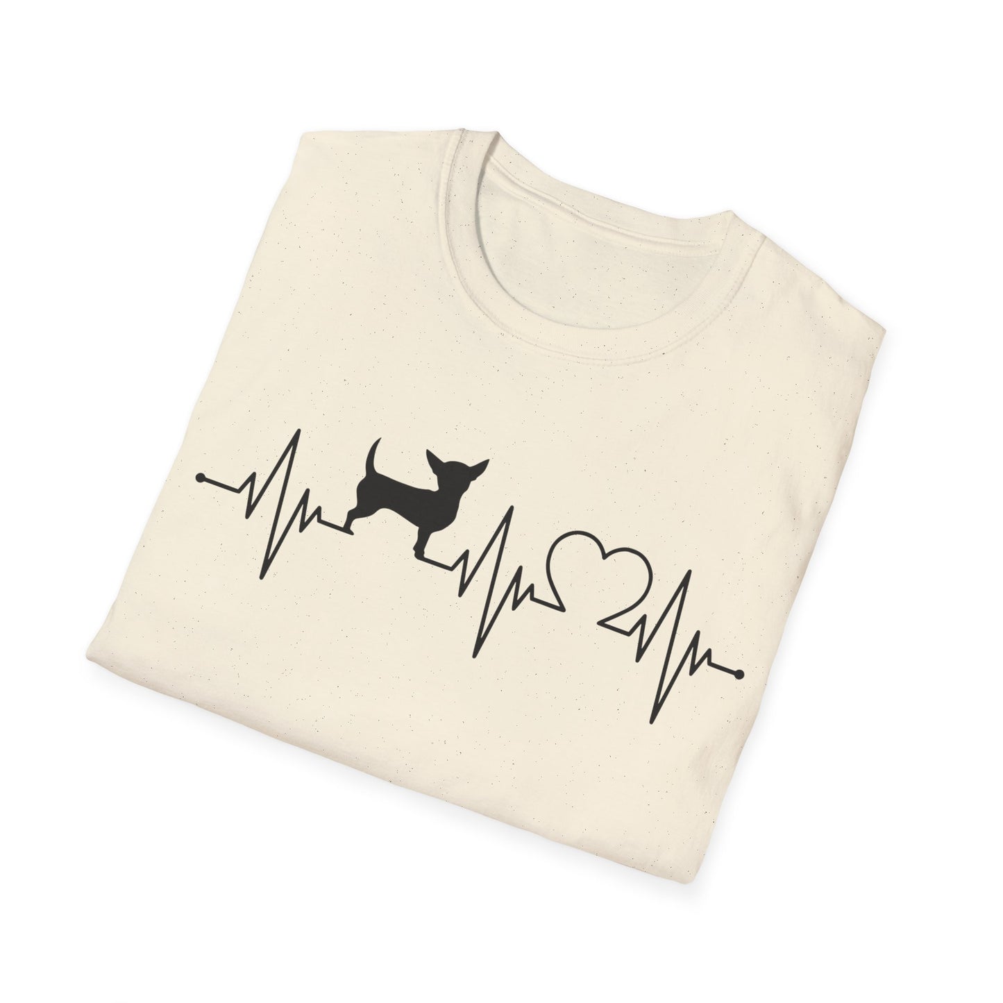 Chihuahua T Shirt – Heartbeat Design – Unisex Fit
